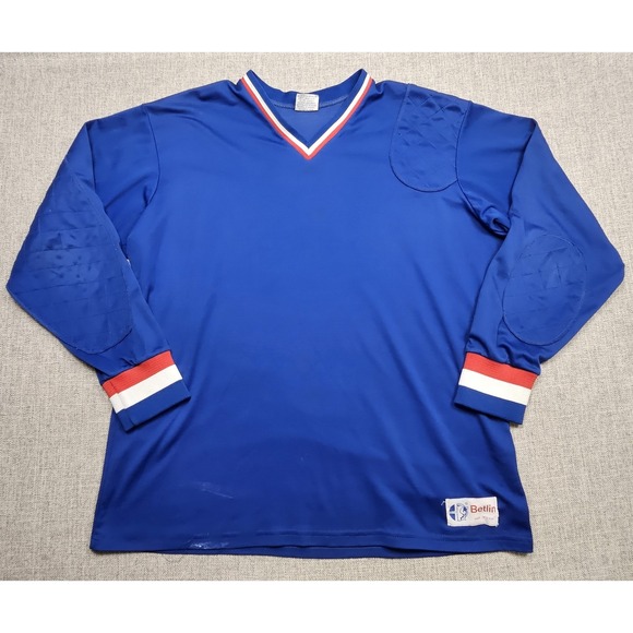 Betlin Other - Vintage‎ Betlin Hockey Goalie Shirt XL Blue Padded Long Sleeve USA 70s 80s Mens